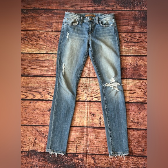 Joe’s Jeans Skinny Ankle Distressed Blue Jeans Size 25 - Picture 1 of 16